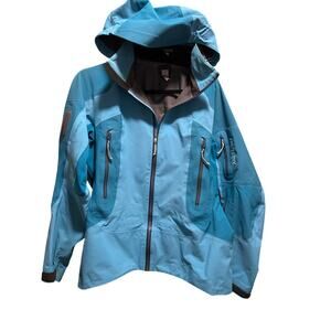 Arc’tyrx Gortex RECCO woman Medium Snow Ski Snowboard shell powder skirt belt